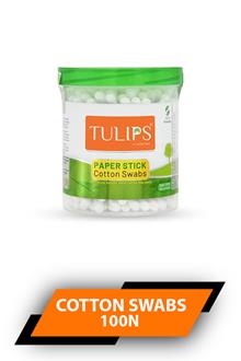 Tulips Paper Stick Cotton Swabs (jar) 100n